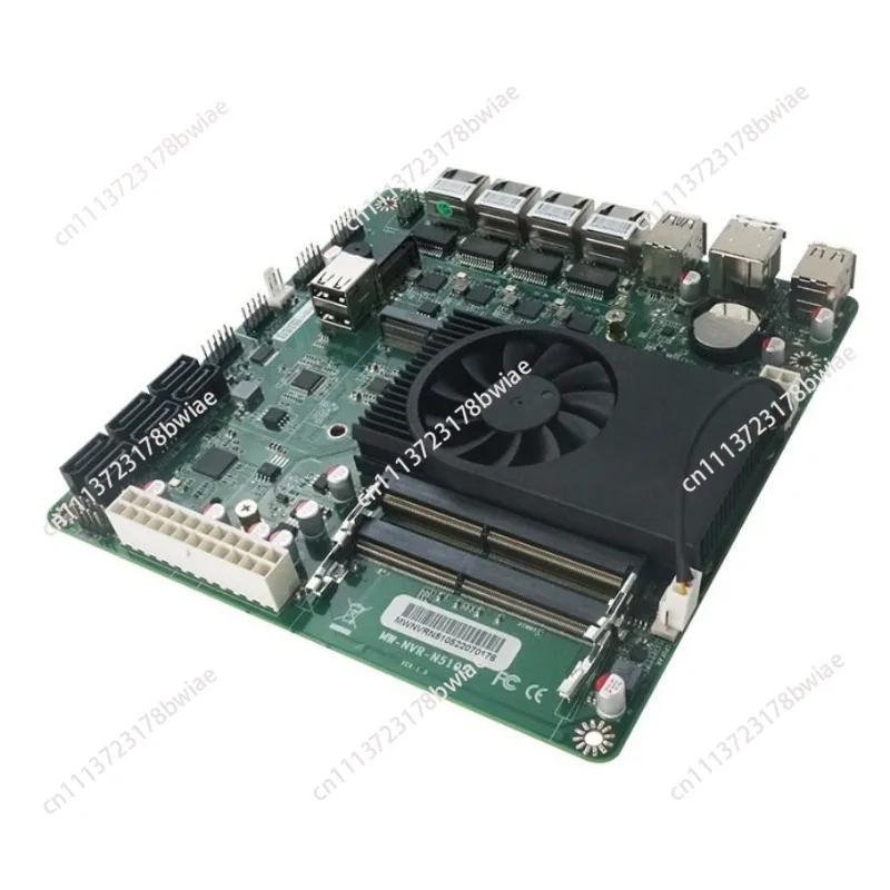 N5105 nas mini itx industrial motherboard, soft router i226-v b3 quad 2.5g ethernet ports, dual m.2 nvme, six sata3.0 - view 3