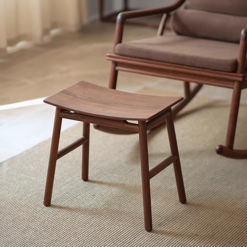 New Chinese Style Dining Stools Black Walnut Stool Comfortable To Sit for A Long Time Changing Shoes Ottomans Home Furniture