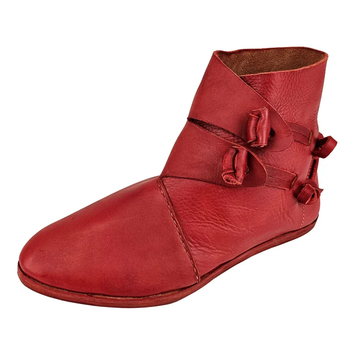 Mittelalterliche Retro-Königliche Herrenschuhe Renaissance Piraten Ritter Prinz Kurze Stiefel Halloween Cosplay Kostümparty PU-Leder Requisitenstiefel – Detail 5