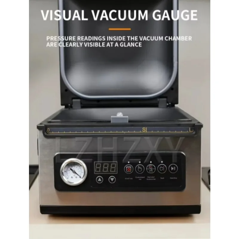 New V32 Chamber Vacuum Sealer Compact Commercial Food Packaging Machine Ideal for Kitchen Curing Fully Automatic Vacuum Sealer