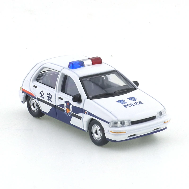 XCARTOYS 1/64 Alloy Toy Simulation Civilian Two-box Police Car Collection Ornament, Tianjin Xiali Public Security Car Model