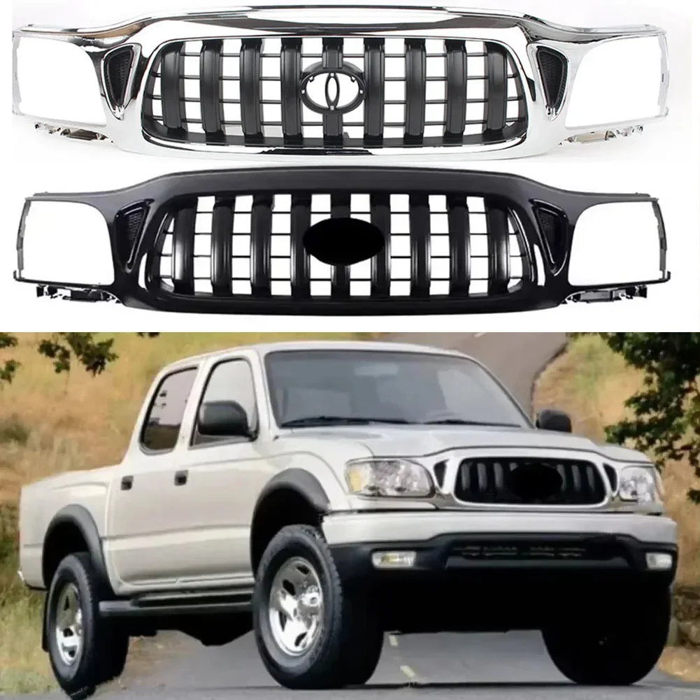 Car Front Racing Facelift Grill Mask Grid Radiator Grille Upper Bumper Grilles For Toyota Tacoma 2001 2002 2003 2004