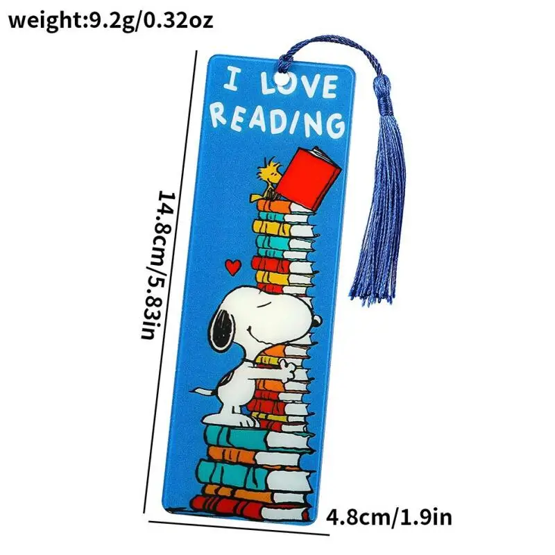 علامات مرجعية سنوبي للصفحة المتينة للقراء والمعلمين ملصق أكريليك مع ملحقات قراءة شرابة أدوات مكتبية للدراسة