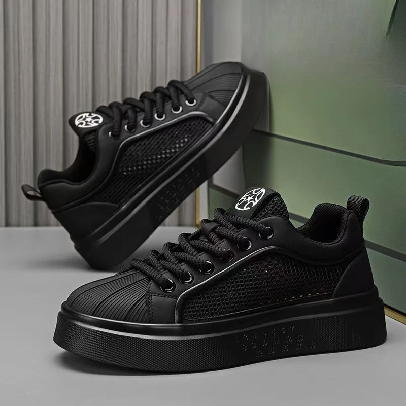 2026 New Men Mesh Breathable Slip on Platform Casual Shoes Comfortable Summer Walking Sneakers