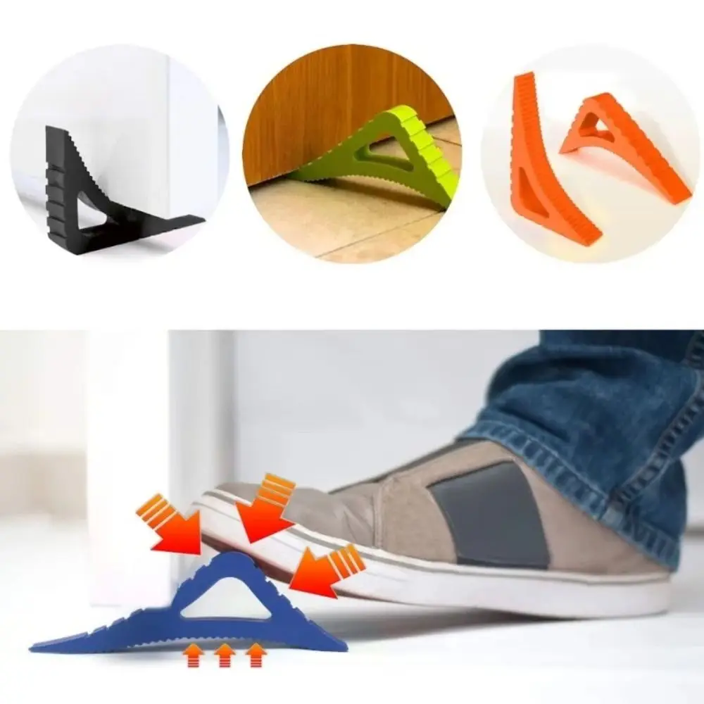 Safety Shock Absorbent Door Stoppers Anti-slip Door Protection Door Handle Stopper Multi-functional Door Wedge Home Door
