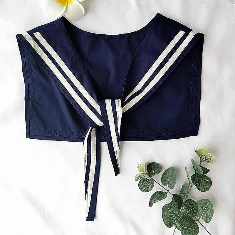 New Nautical Style Cape Collar, Sailor‑inspired Detachable False Collar, Preppy Decor Shawl Outerwear Accessory for Women