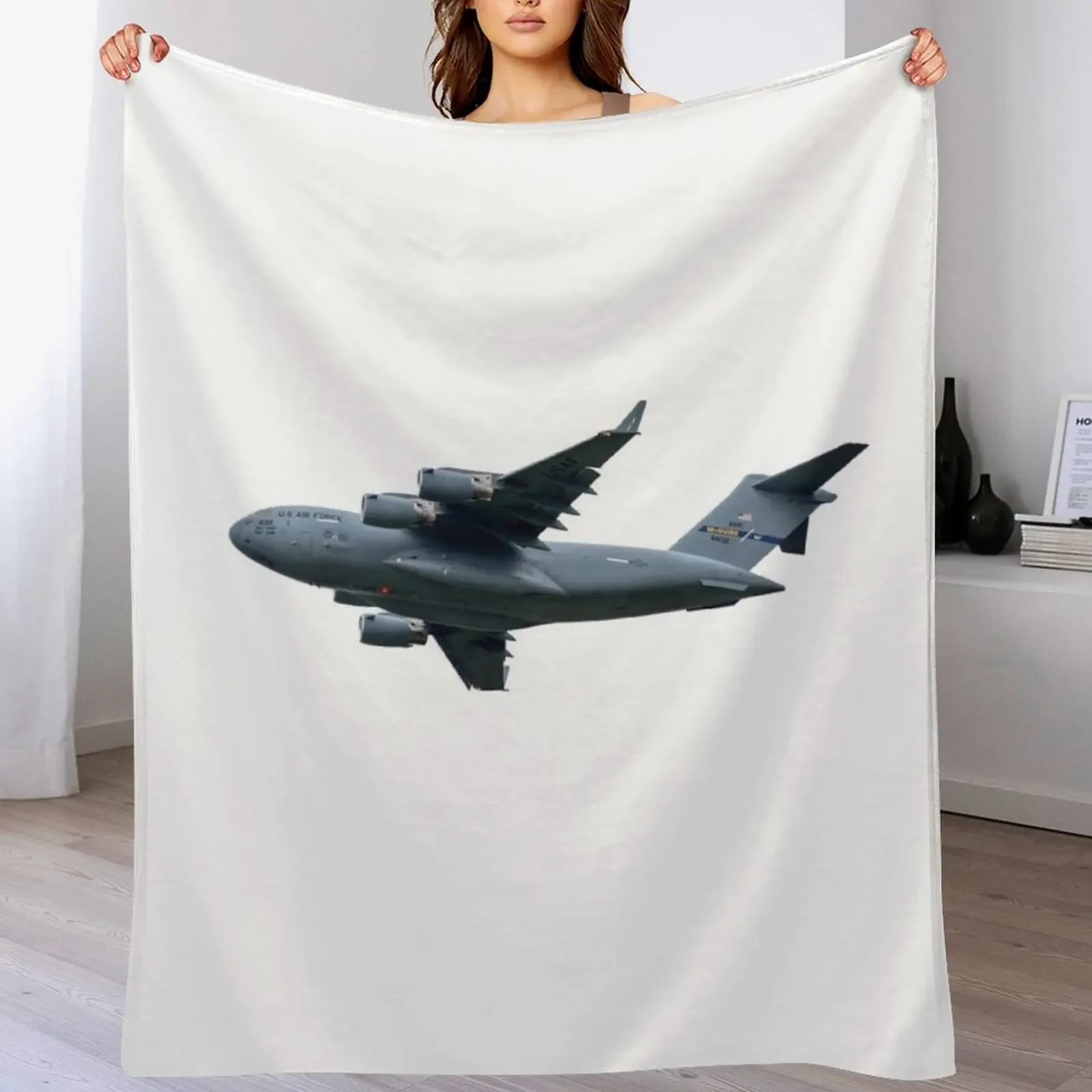 

USAF C-17 Globemaster 111 Throw Blanket Shaggy blankets and throws Winter beds cosplay anime Blankets