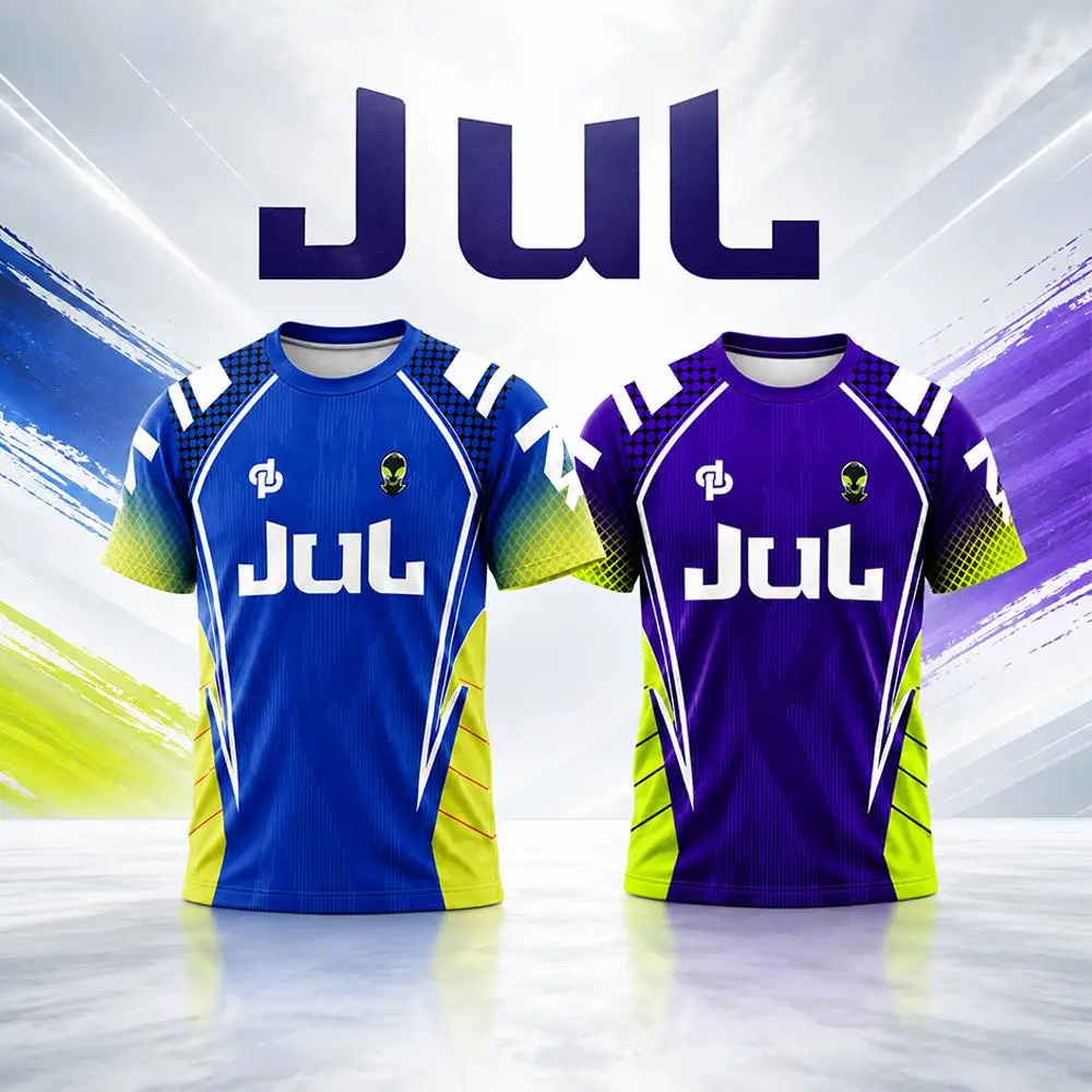 Nova Camiseta Esportiva Unissex JUL TOTO 10 Impressa em 3D, Respirável e de Secagem Rápida para Verão, Treino de Futebol ao Ar Livre, Gola Redonda