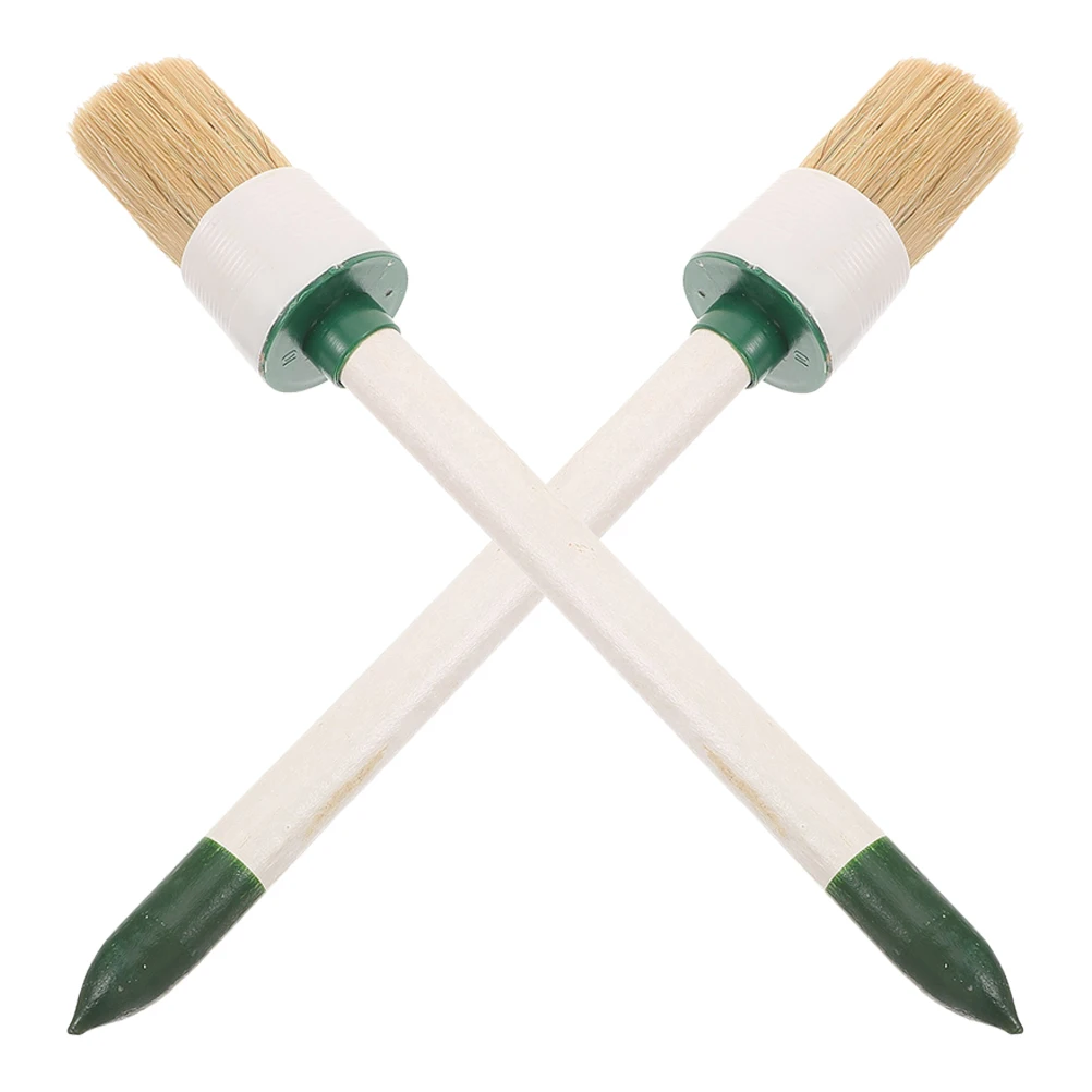 

2pcs Car Interior Brush Soft Bristles Efficient Cleaning Supplies Rim Cleaner Tools Tire Repair detailing brush set car tire