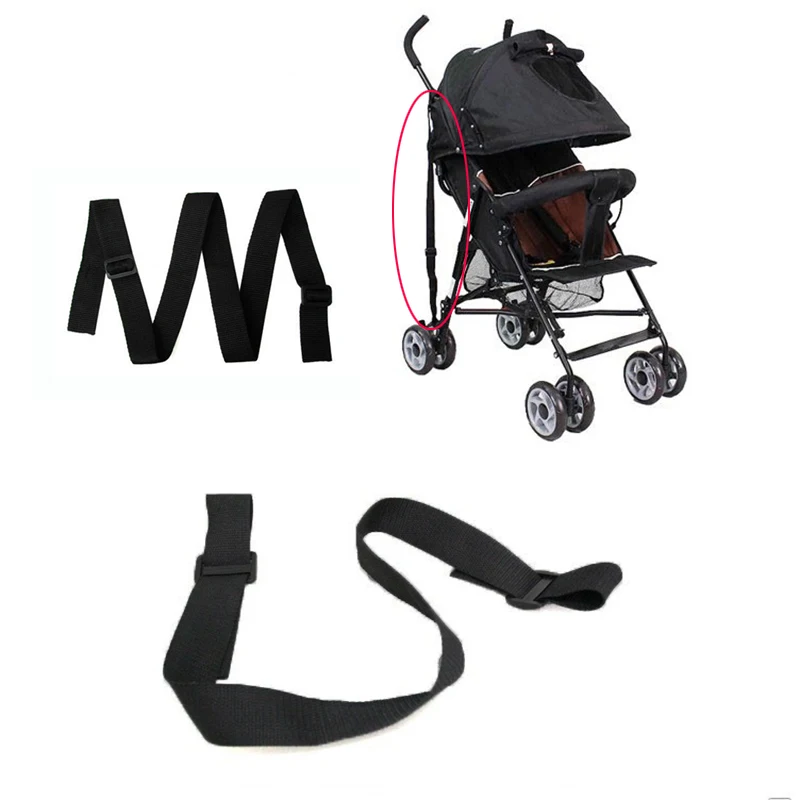 Universal Baby Stroller Shoulder Carry Strap Pram Carrying Belt Adjustable Sling for Travel & Shopping Infant Cart Carrier Ha