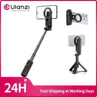  Ulanzi JJ03 trípode magnético para teléfono, agarre inalámbrico para teléfono, palo Selfie, trípode de escritorio para iPhone 16 15 14 13 Pro Pro Max
