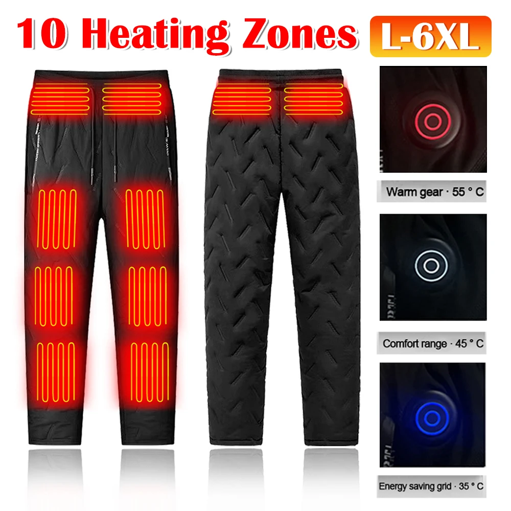 

10Heating Zones Winter Heated Pants Women Men Self Heating Trousers Intelligent USB Electric Thermal Pants Outdoor Hiking Skiing