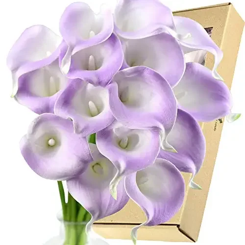 Echte Berührung Calla Lilie künstliche Blumen Hochzeit Braut strauß | Blumen arrangements | 15 Calla Lilien – Detail 30