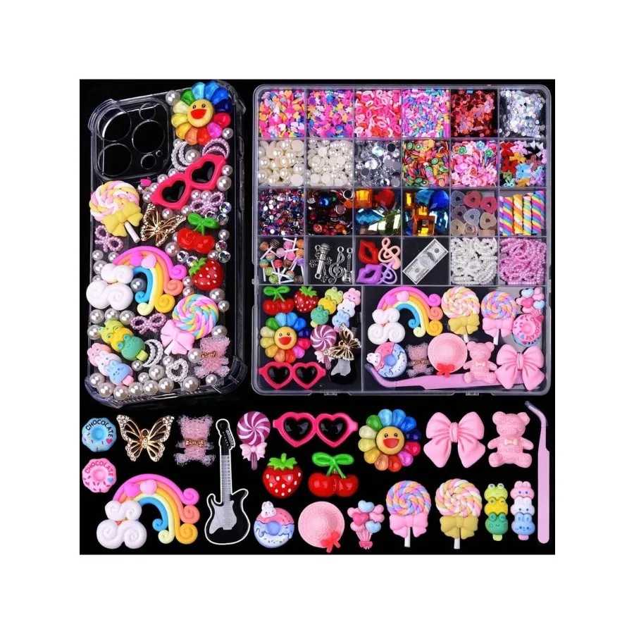 

Набор из 3980 шармов для украшения чехлов для телефонов, слаймов и милых украшений для ногтей