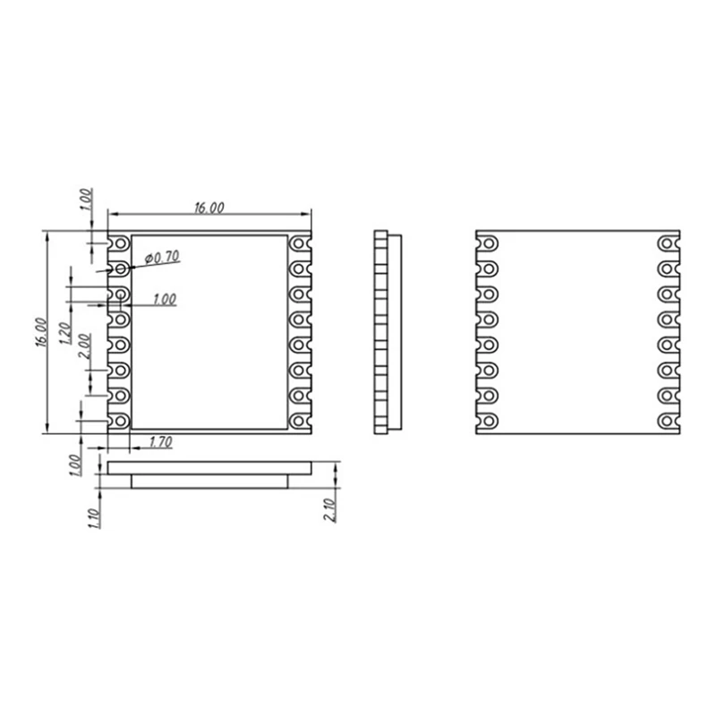 Y43A-CC68-C1 433Mhz LLCC68 Lora Module 160Mw 5KM Full Instead Of LORA1262/LORA1268