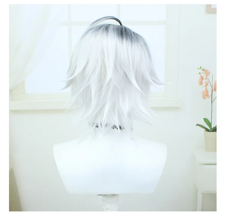 Game Identity V White Gray gradient white Ada Mesmer Emil Cosplay Wig