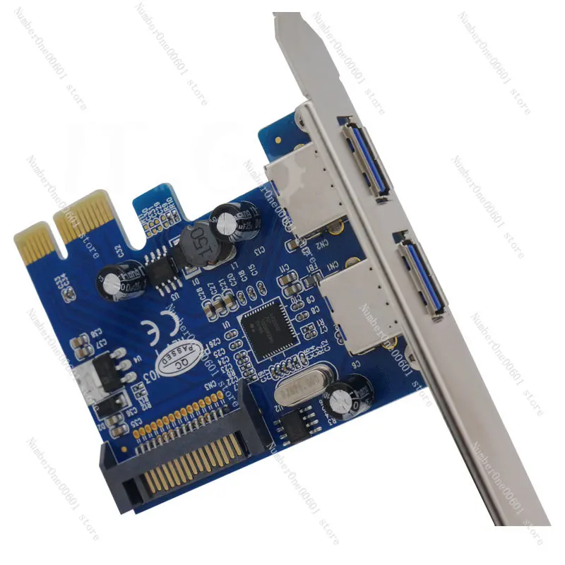 PCI-E To USB 3.0 Expansion Card 2-port Dual Port Expansion Independent Power Supply Core USB Card Hub