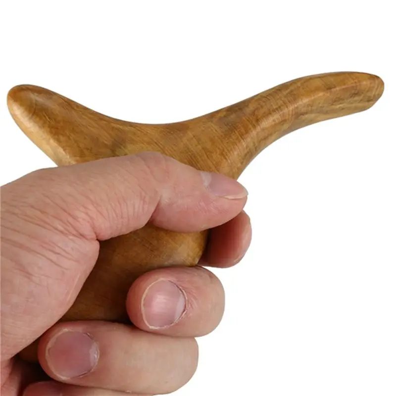 A53Q-4X Wooden Body Foot Neck Relax Blood Circulation Massager Triangular Spa Reflexology Massage Stick Tool