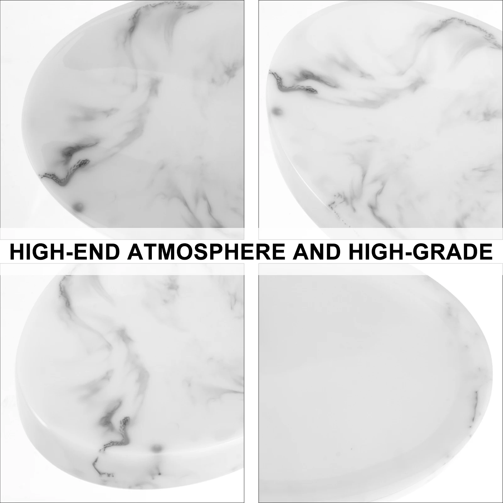 1 قطعة طبق الصابون نمط الرخام الراتنج مقاوم للماء خدش الصابون صينية تخزين للحمام المطبخ دش ديكور المنزلية #6