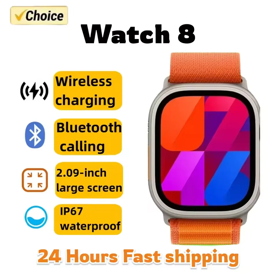 

New Smart Watch 8 Ultra Gen 2 Watch Ultra IWO Watch Ultra NFC Smartwatch Series 8 Bluetooth Call 2.2 Inch Wireless Fitness Watch