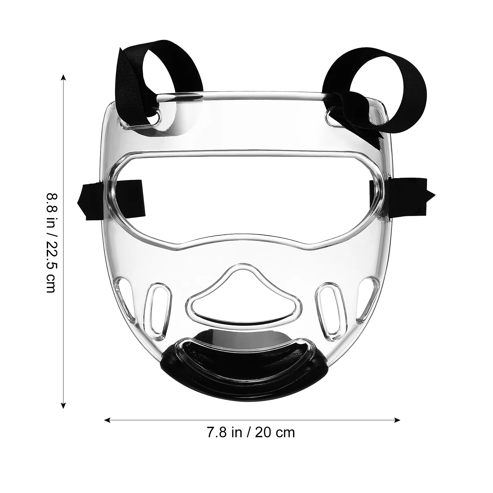 Taekwondo Mask Sparring Face Guard Portable Boxing Protector Transparent Cover Tempered Plastic Sports Miss