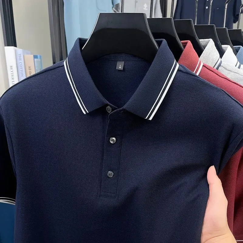 

00% Pure Cotton High Quali Men's ort Sve irt Soft Skin-friendly Breathable Stand Fit Youth Faion Outdoor Wear