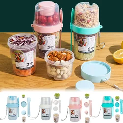 Breakfast On The Go Cups, Salad Cup To Go, Take And Go Yogurt Cereal Overnight Oats Snack Parfait Containers & Salad Dressing Ho