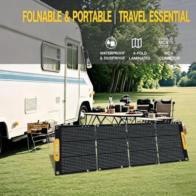Portable Foldable Solar Panel 30-420W Camping Mobile Charging Panel Photovoltaic Power Generation Solar Folding Bag