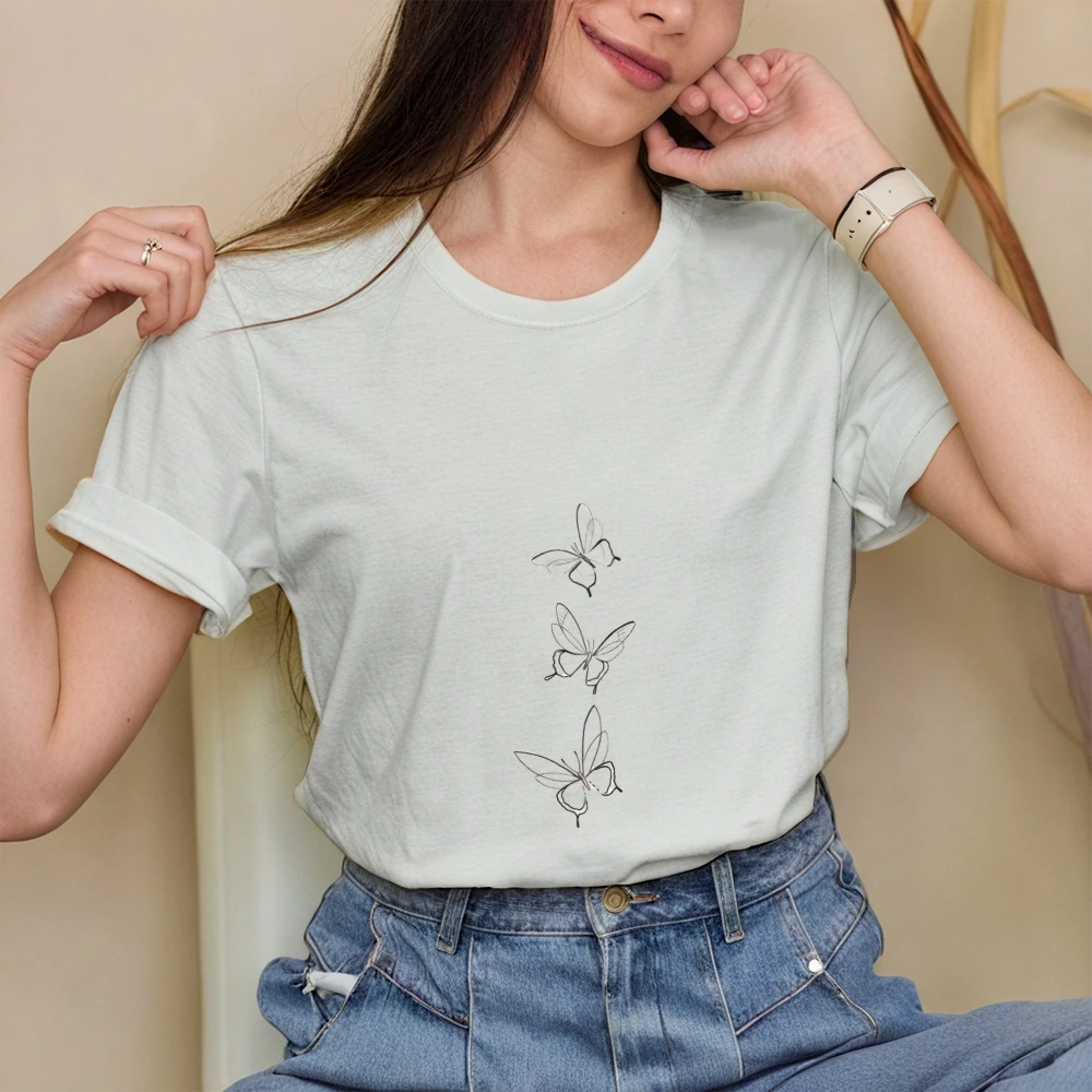 

Women's Cotton Oversized Tee 2025 Y2k Wings Design Summer Top Lightweight Breathable Casual T-Shirt High Quality Ethereal Style