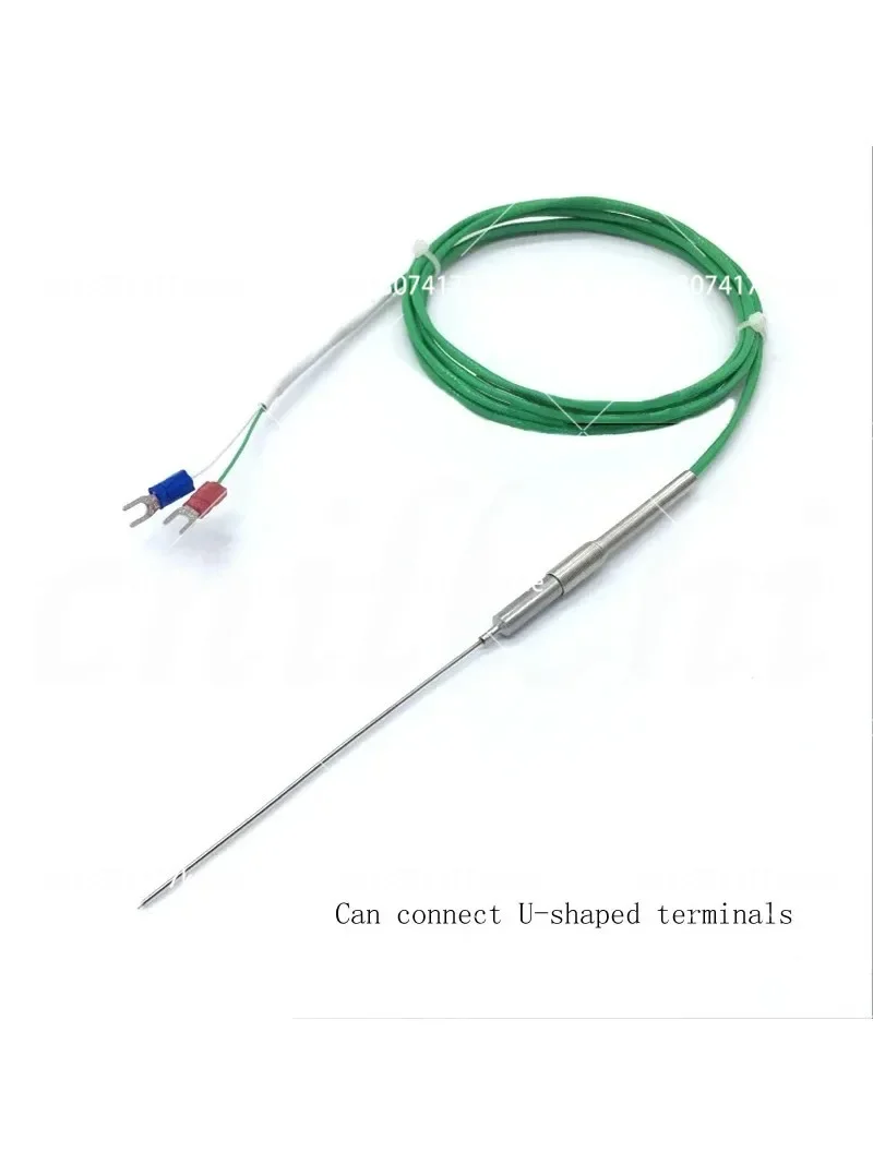 K-Type Thermocouple Probe 0.5mm Diameter with 3mm Resistance Temperature Sensor for Furnace 1000 Degree Cables Included