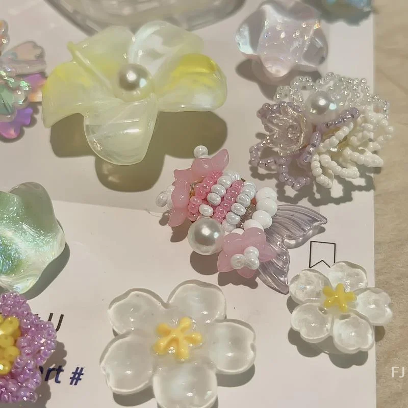 Decoración única con cuentas para zapatos de gelatina de dopamina, zapatillas de flores DIY, hebillas coloridas, regalo de moda para niña
