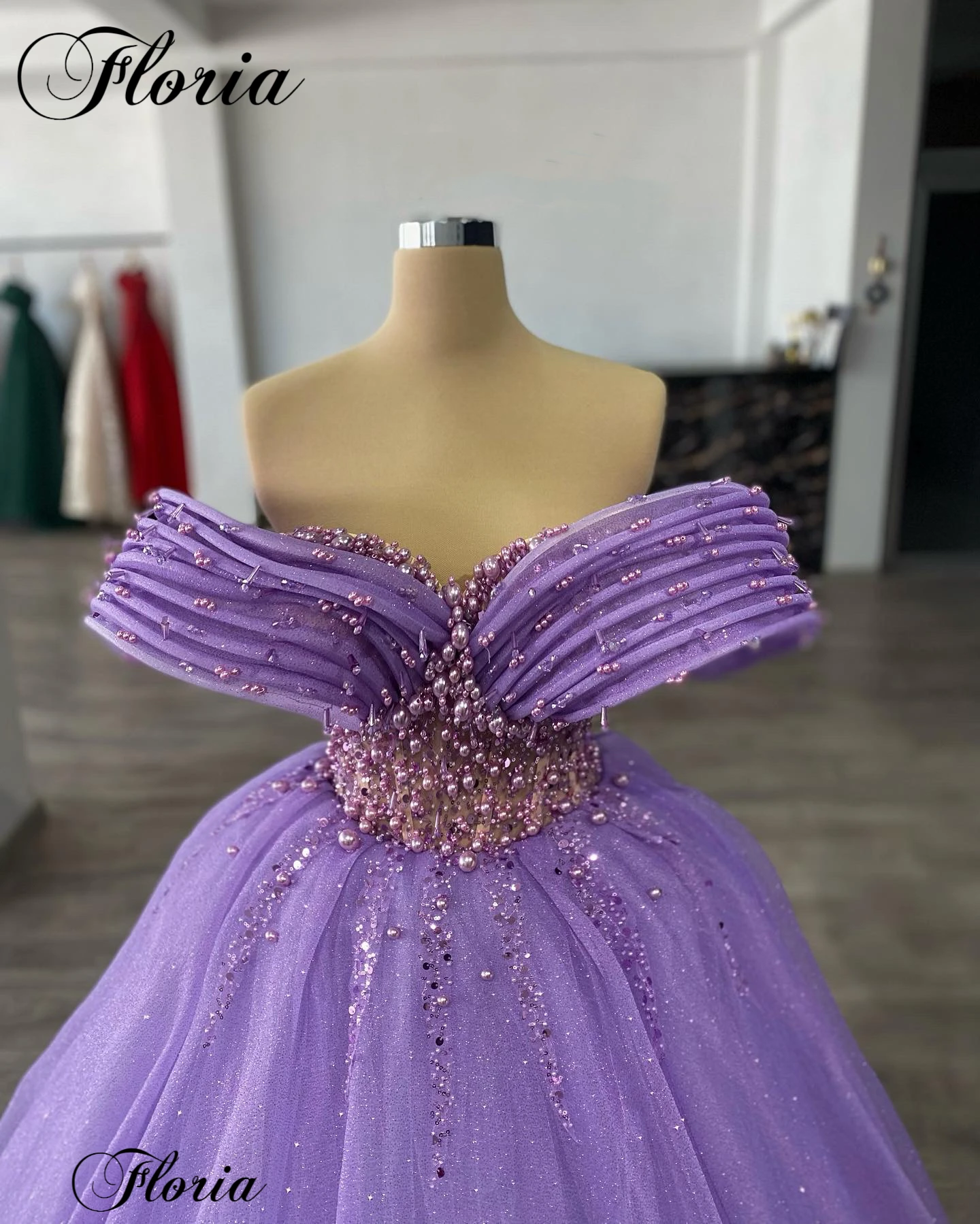 Robes de soirée violettes A-Line avec perles, robes de célébrité, robes de reconstitution historique, décolleté en cœur, haute couture, quoi que ce soit