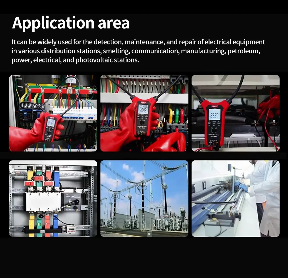u ni-t UT281E+ AC 10000A Digital Flex Clamp Meter 6000 Counts True RMS AC DC 1000V Multimeter Ammeter Voltammeter