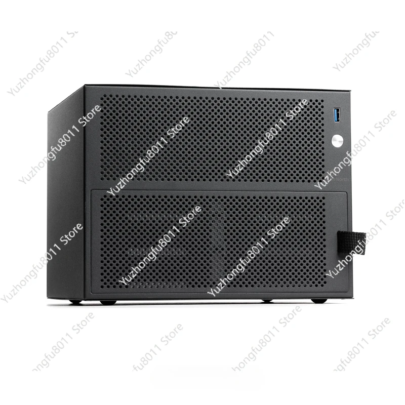 Six-bay NAS Chassis Supports ITX Motherboard, FLEX Small 1U Power Supply, Radiator Height Limit 70mm, DIY Desktop Storage Server