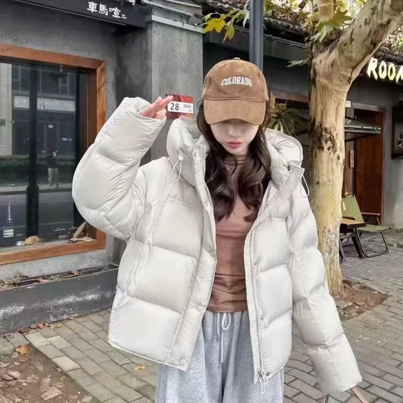 سترة شتوية نسائية فضفاضة، معطف قطني مبطن بغطاء للرأس جديد 2025، ملابس خارجية غير رسمية متعددة الوظائف سميكة ودافئة #4