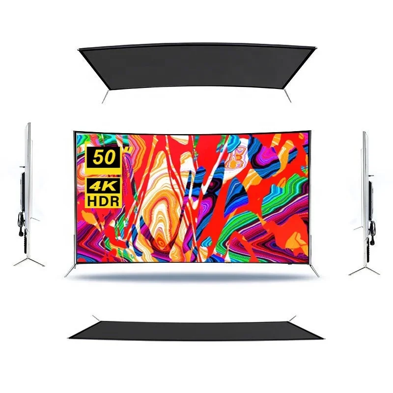 Curved Screen 50 Inch Smart Android LED TV Ultra HD 4K Smart Television