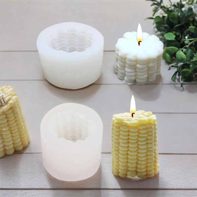 Silicone Corn Mold for Chocolate Ice Cream Mousse Cake; Plaster Fragrance Candle Decoration Mold