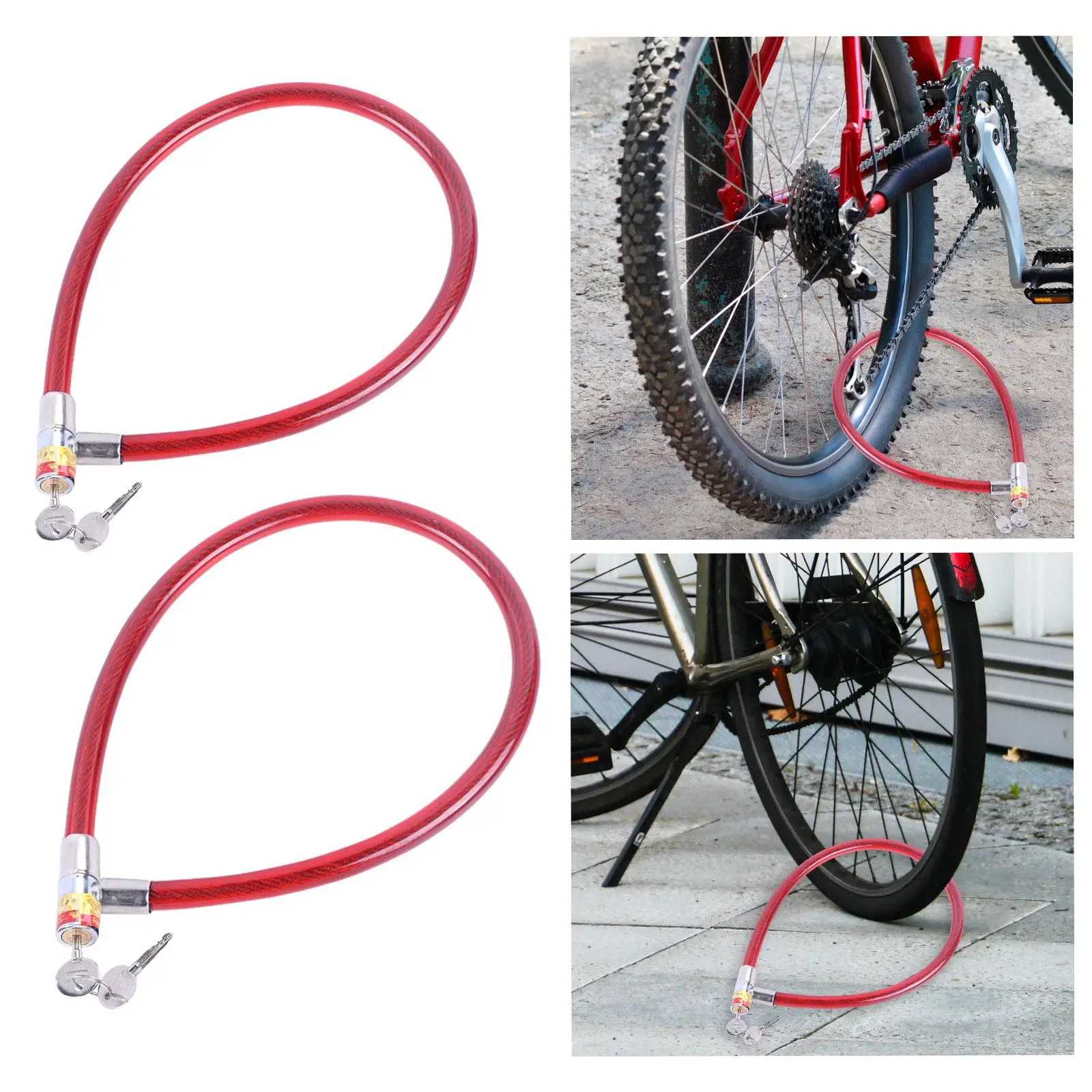 

Lock Cable Heavy Duty Biking Accessories for Outdoor Cycle Glass Door Garage