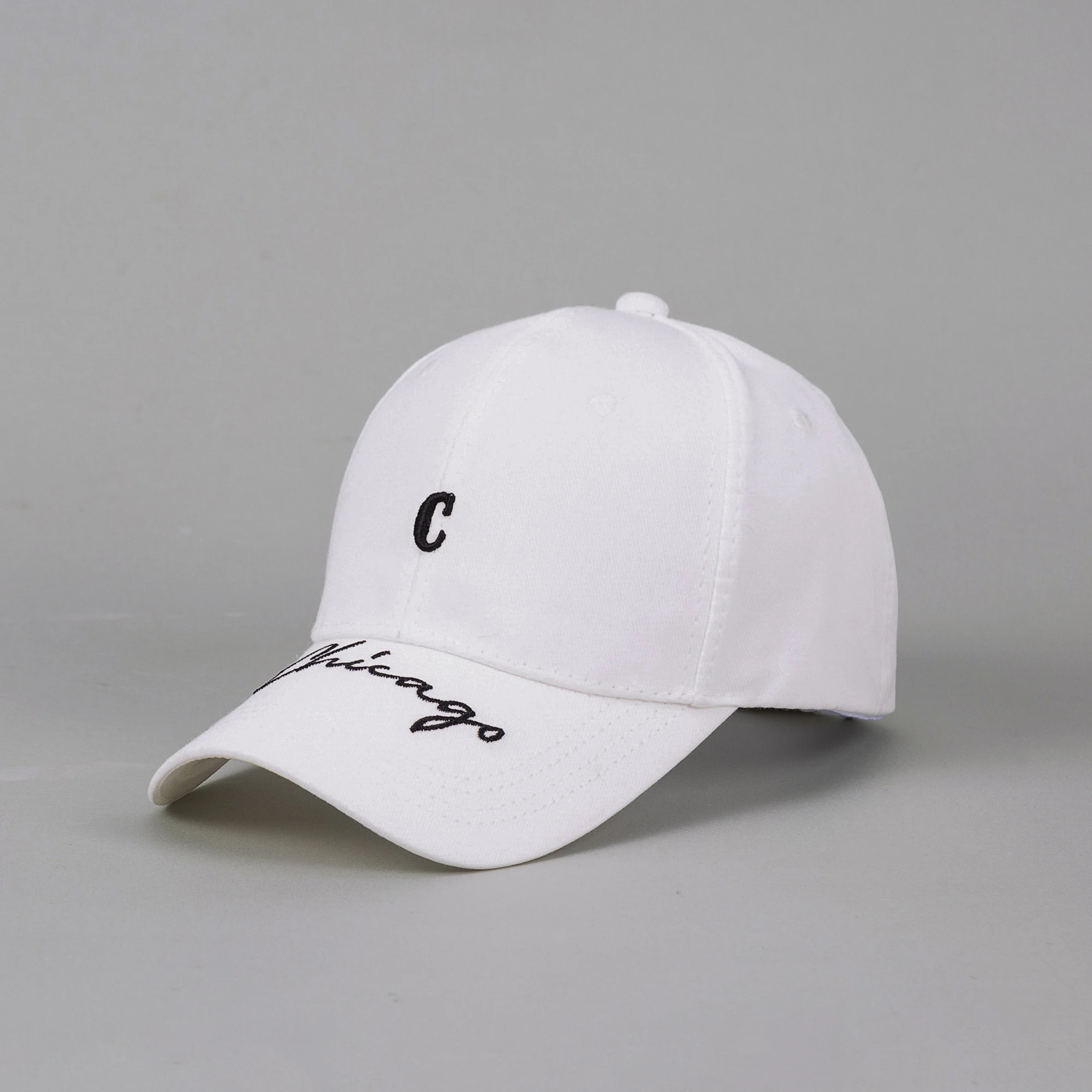 Chicago Letter Embroidered Baseball Cap Adjustable Unisex Hip Hop Streetwear Sun Hat for Outdoor Sports