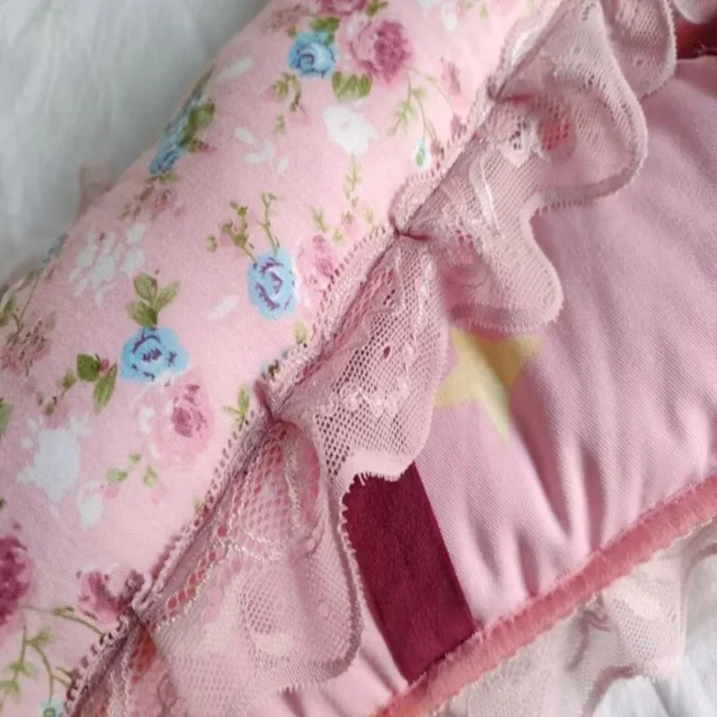 Homme Sexy rose dentelle florale string bas ouvert poche convexe slips rempli de coton épais gonflé t-back bande hygiène culotte BF fête