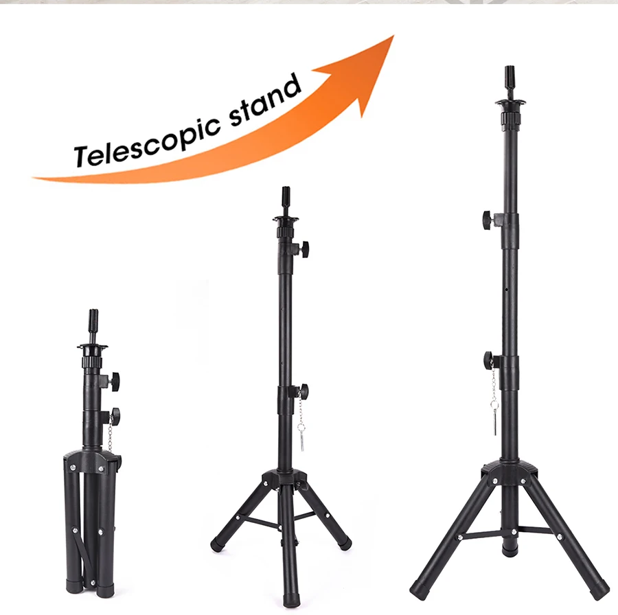 Alileader Wig Tools Tripod Stand 140cm High Metal Wig Tripod Professional Adjustable Mannequin Headn Stand Holder