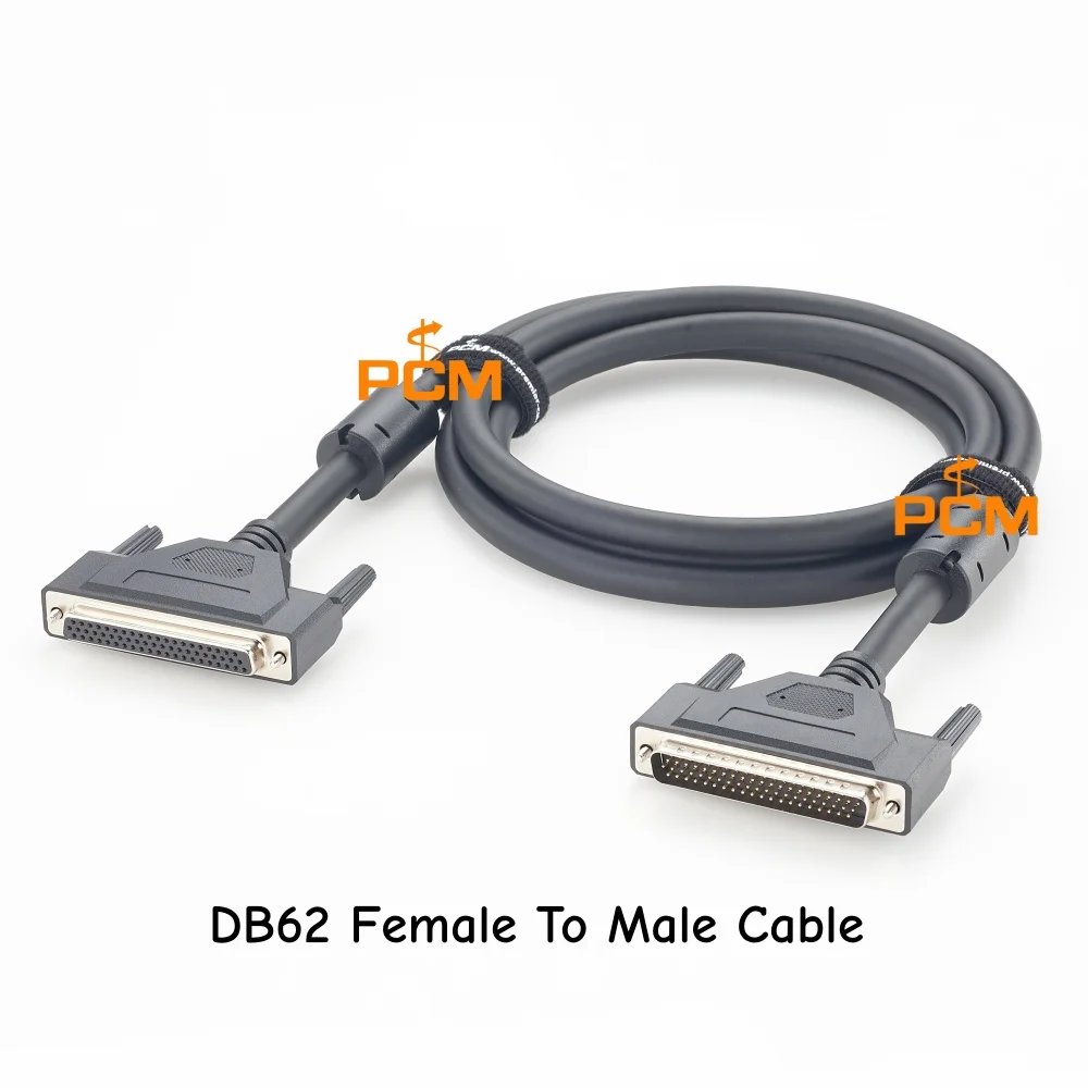 DB62 Female to Male Cable 62 Pin High Density D Sub Extension Cable for Industrial Control and Data Communication
