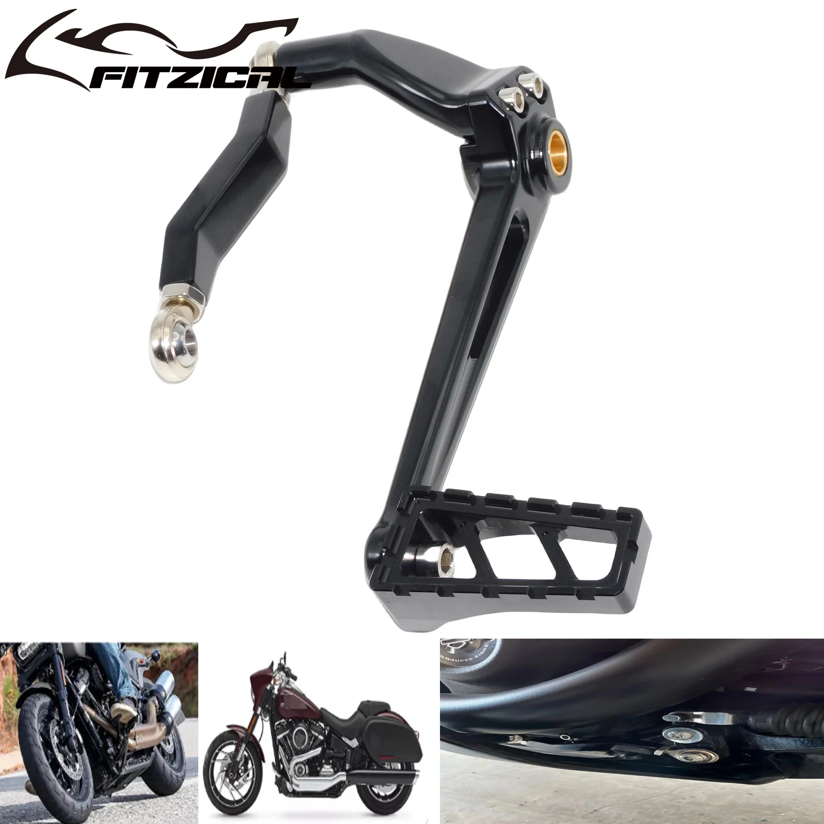 Motorcycle Mid Control Brake Levers Linkage Brake Lever Arm Peg Pedal For Harley Softail Low Rider Street Bob Standard 2018-Up 