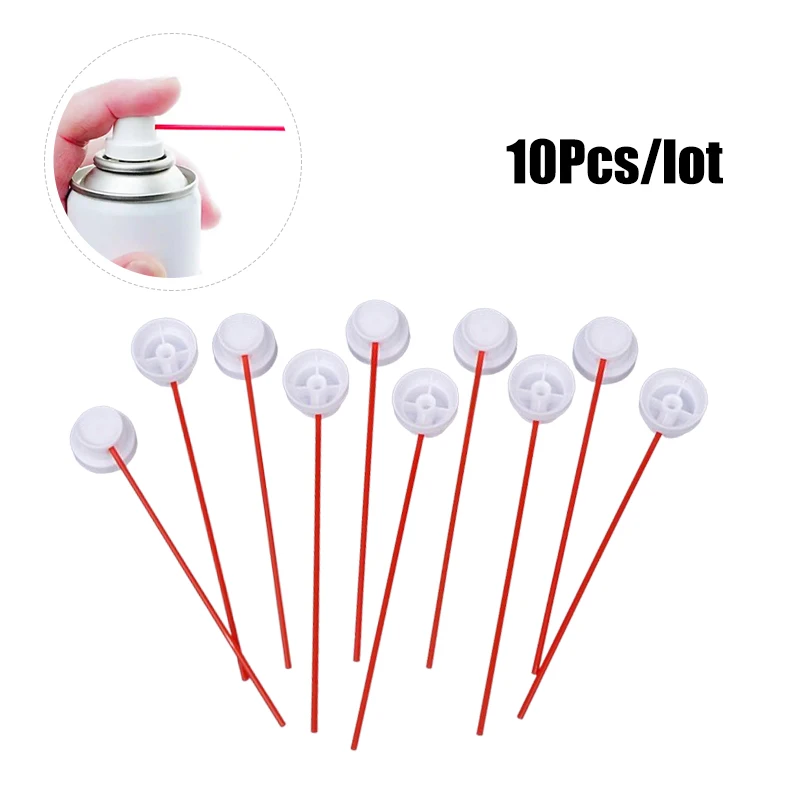 New！10Pcs/lot Spray-Paint Caps Fit Female Cans Needle Cap Spray Can Nozzle Spray Paint Nozzles Spray Paint Tips Red Thin Tube
