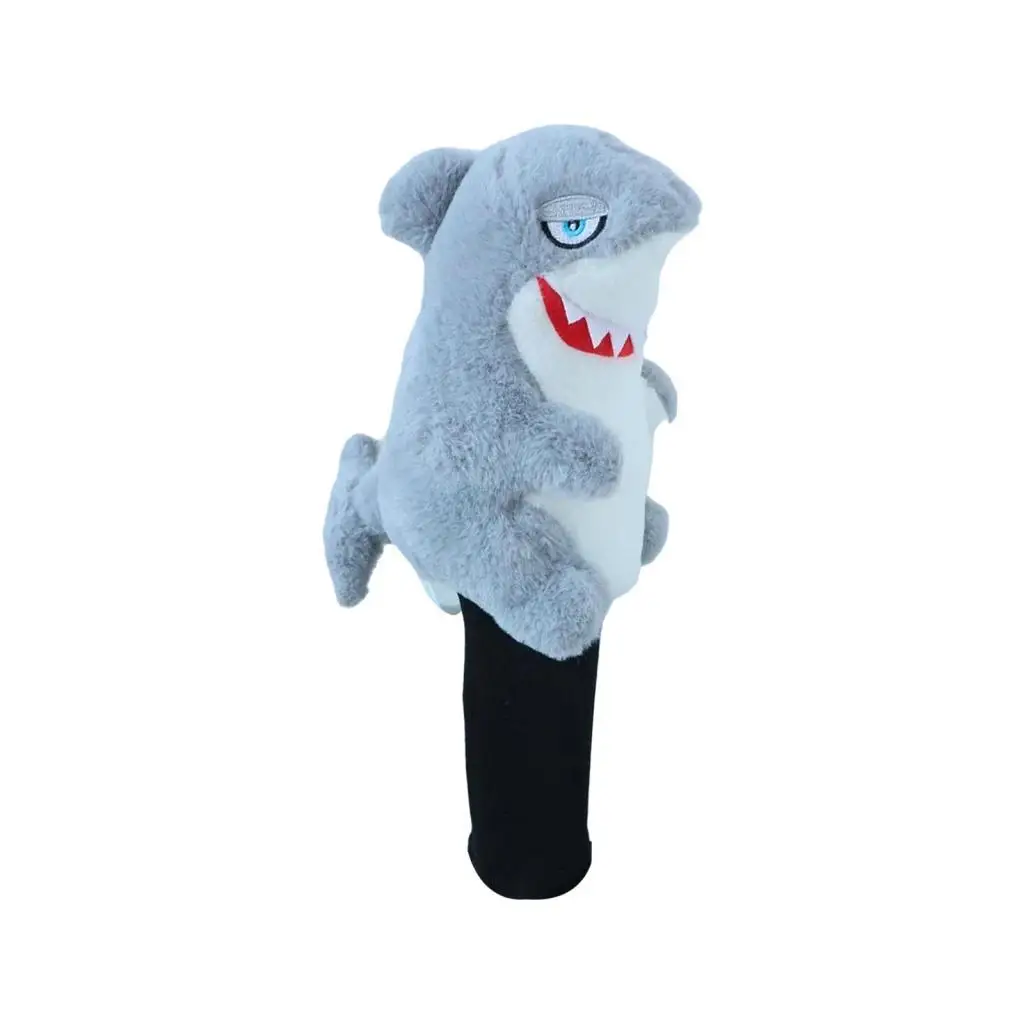 Golf Wood Head Cover Shark Shape Plush Cloth for Players Beginners Women Men