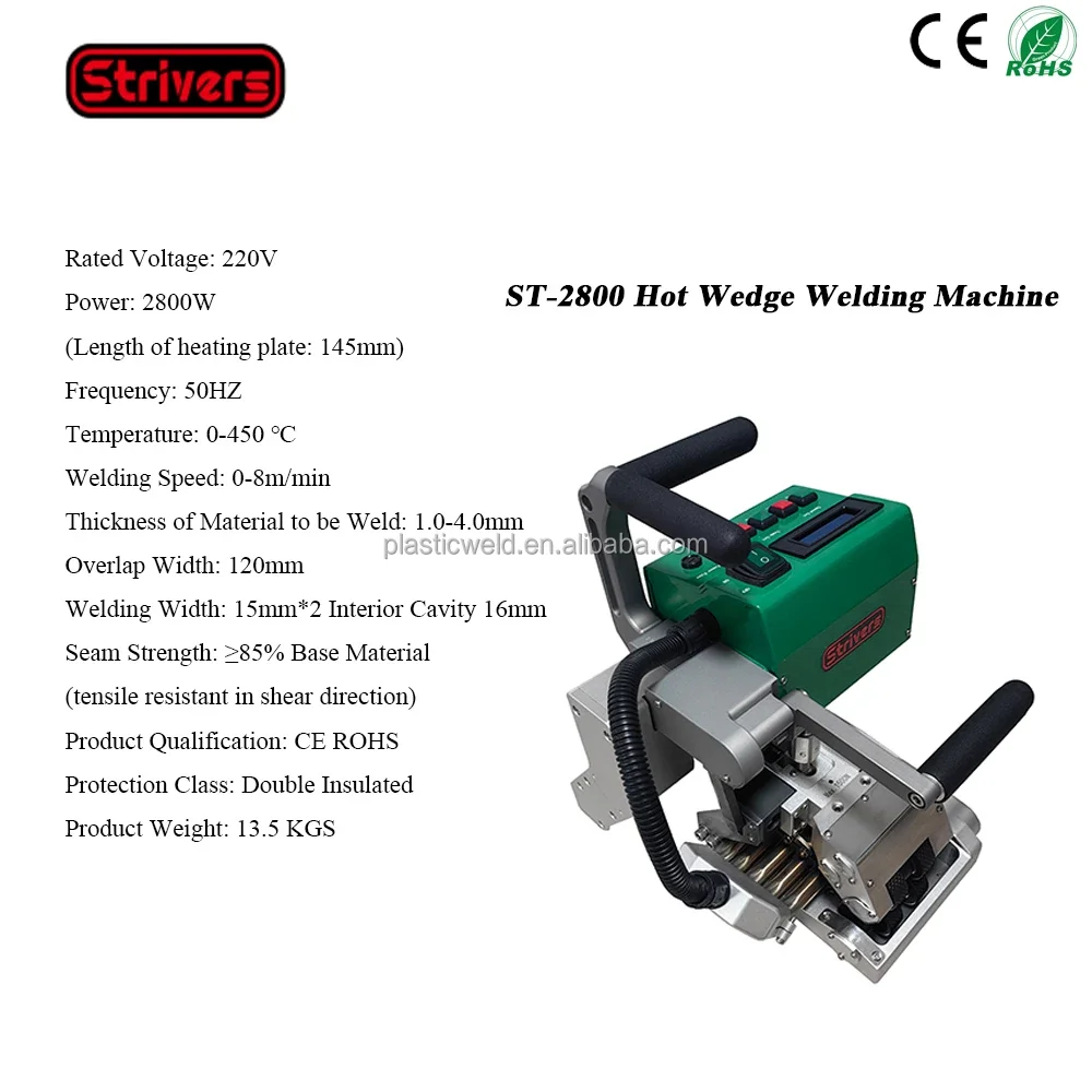 (ST-2800) 2800W Best Price Hdpe Sheet Hot Wedge Welder Automatic Hot Wedge HDPE/LDPE/EVA Sheet & Geomembrane Welding Machine