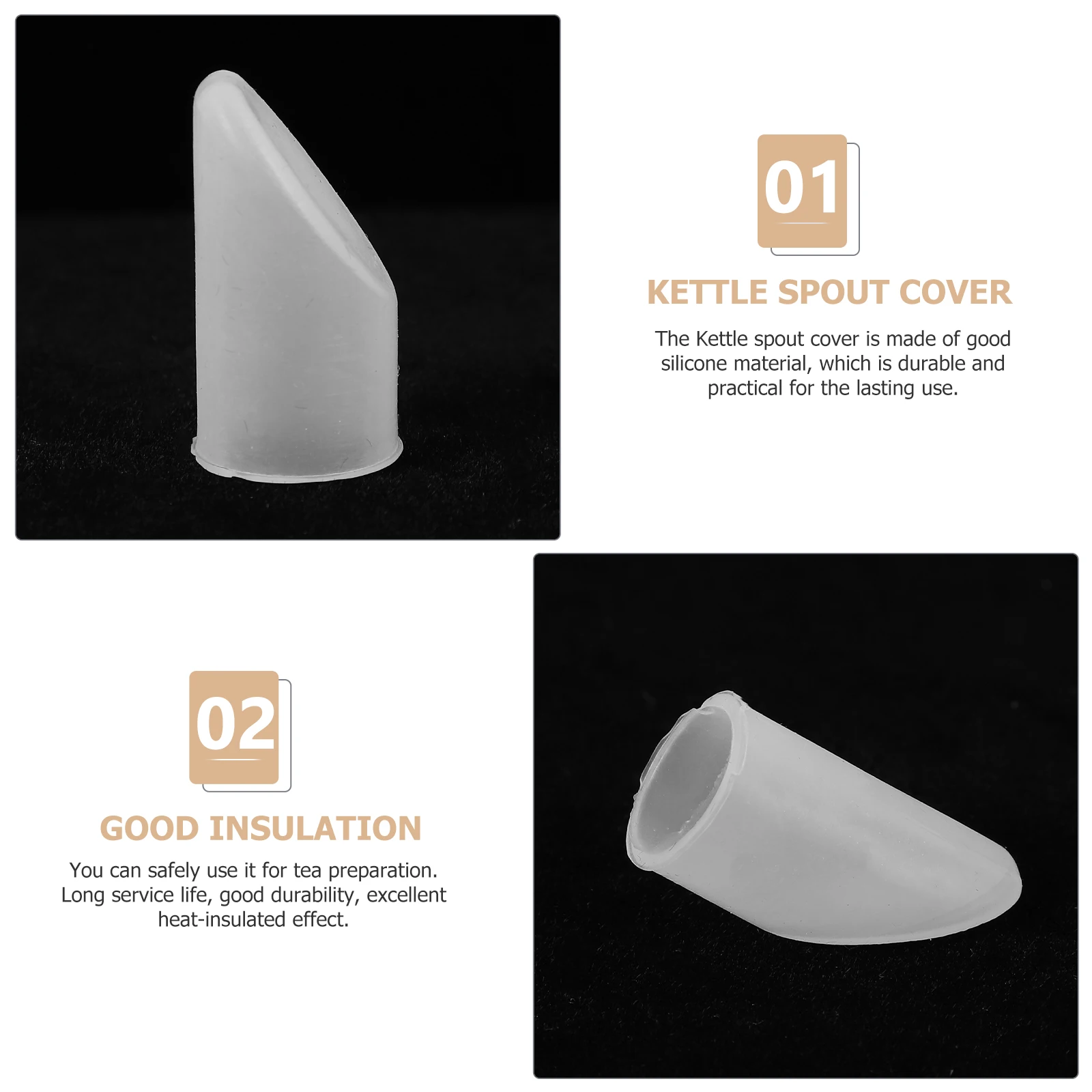 

2Pcs Tea Pot Spout Sleeve Premium Silicone Material Heavy Duty Protection Leakproof Spout Cover for Kettle Home Teapot