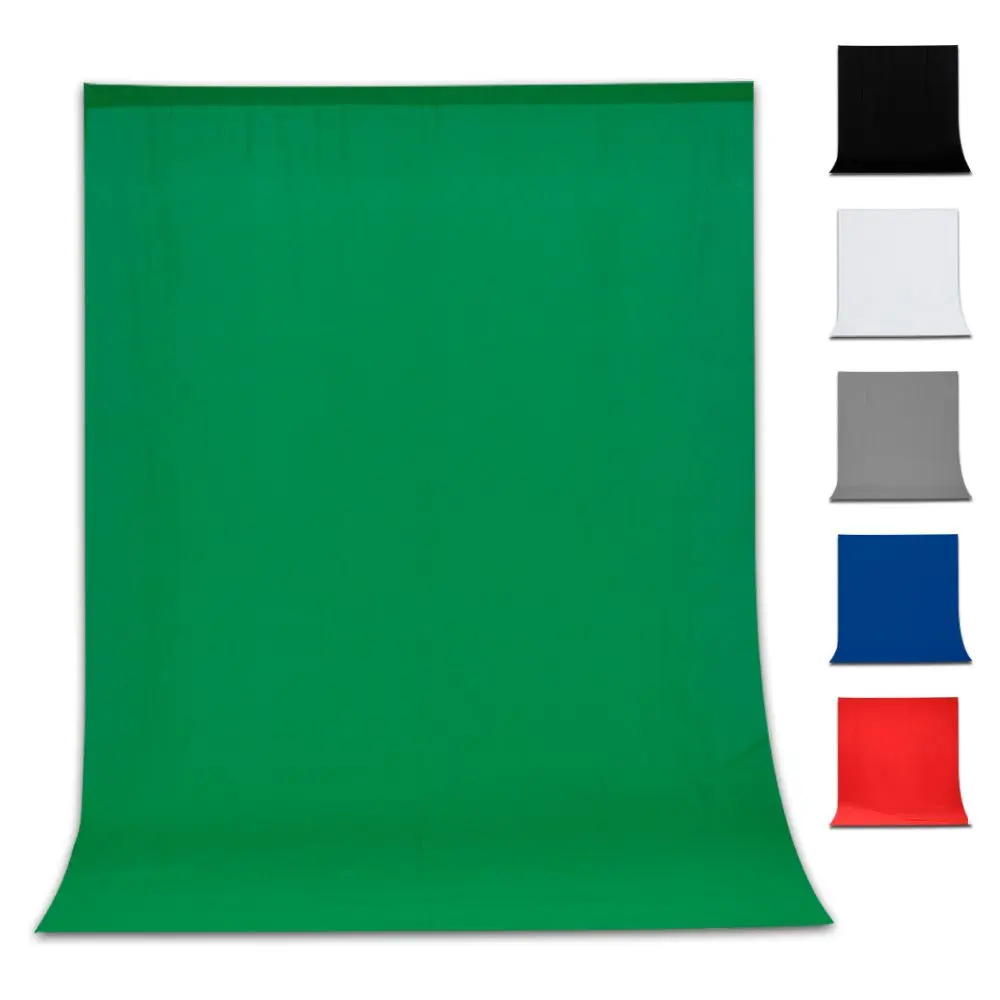 Photography Background Backdrop Cloth Smooth Green White Black Pure Cotton Chromakey Screen Photo Studio Live Streaming