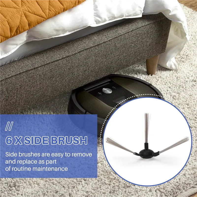 

-A90P Vacuum Cleaner Side Brush For Midea I2 VCR03 Robot Vacuum Cleaner Parts Brush Cleaning Accessories