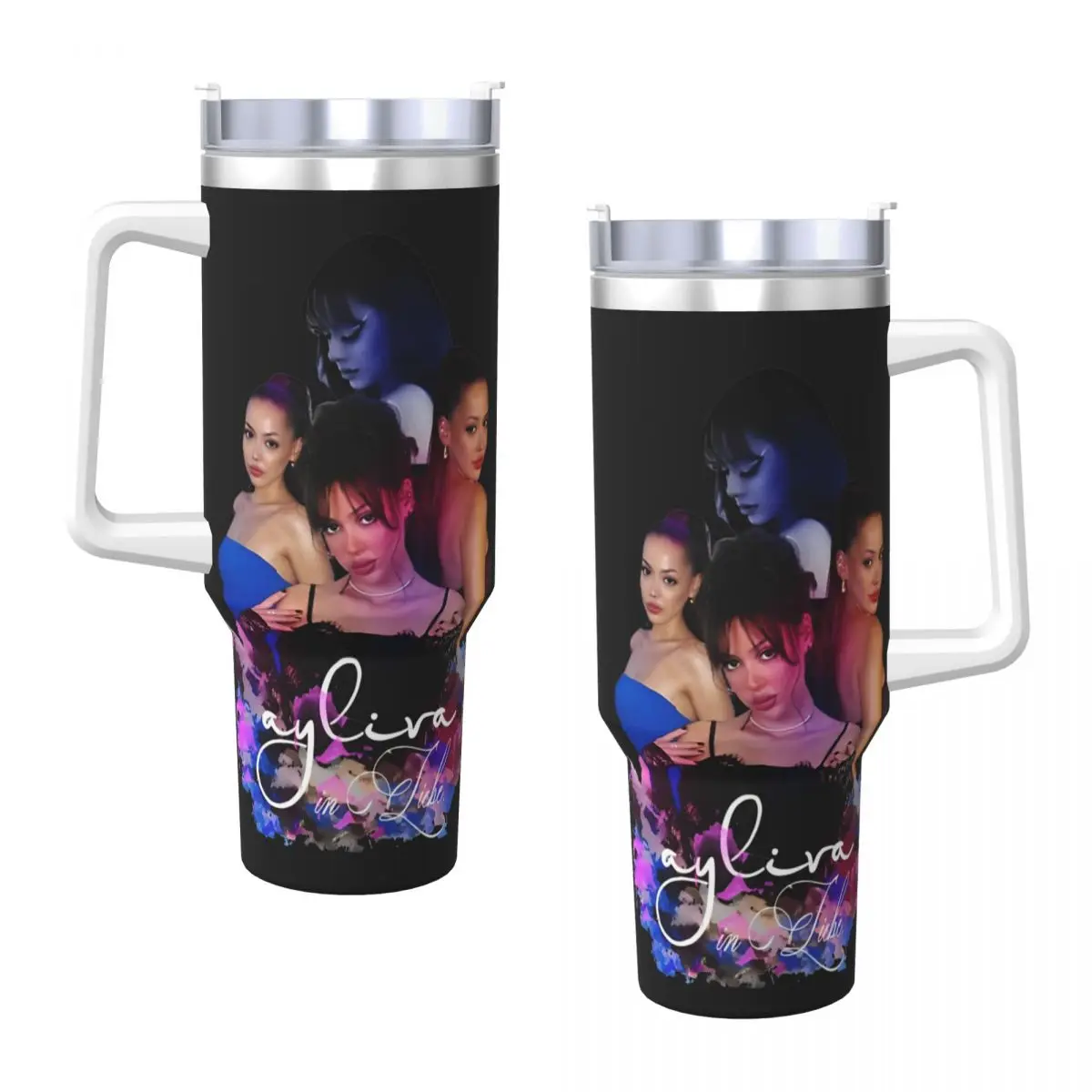 Ayliva In Liebe Tour 2024 Concert Stainless Steel Tumbler Singer Pop Music Travel Thermal Cups With Straws and Lid Large Car Mug